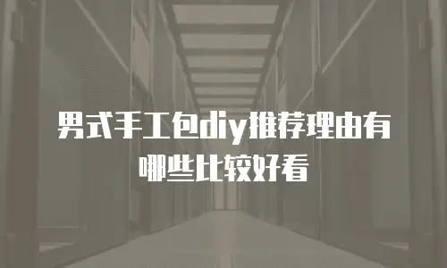 男式手工包diy推荐理由有哪些比较好看