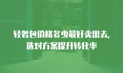 轻奢包价格多少最好卖出去，选对方案提升转化率