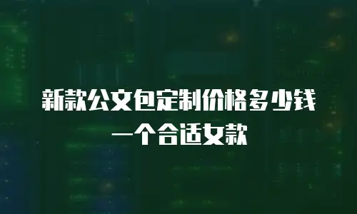 新款公文包定制价格多少钱一个合适女款