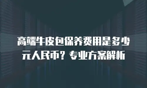 高端牛皮包保养费用是多少元人民币？专业方案解析