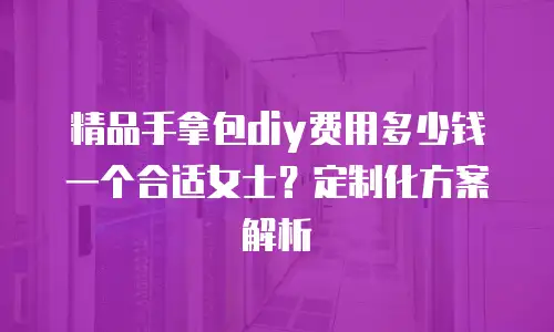 精品手拿包diy费用多少钱一个合适女士？定制化方案解析