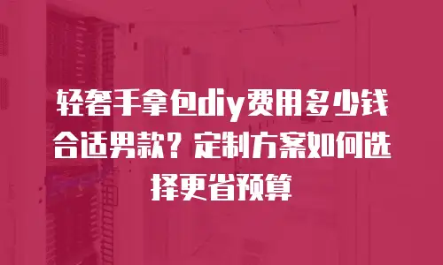 轻奢手拿包diy费用多少钱合适男款？定制方案如何选择更省预算
