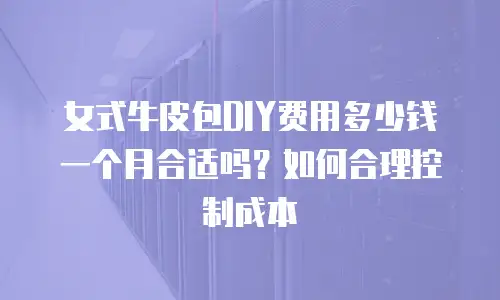 女式牛皮包DIY费用多少钱一个月合适吗？如何合理控制成本