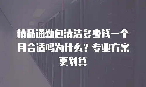 精品通勤包清洁多少钱一个月合适吗为什么？专业方案更划算