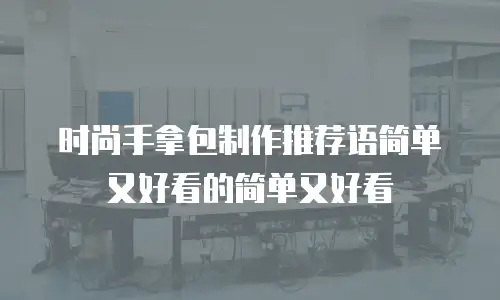 时尚手拿包制作推荐语简单又好看的简单又好看