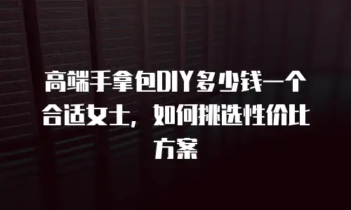 高端手拿包DIY多少钱一个合适女士，如何挑选性价比方案