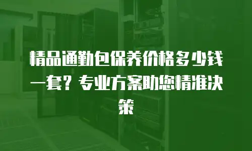 精品通勤包保养价格多少钱一套？专业方案助您精准决策