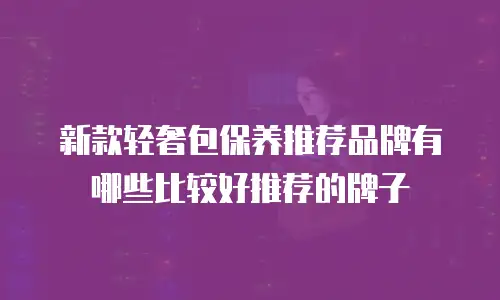 新款轻奢包保养推荐品牌有哪些比较好推荐的牌子