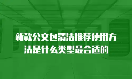 新款公文包清洁推荐使用方法是什么类型最合适的