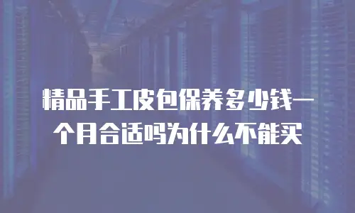 精品手工皮包保养多少钱一个月合适吗为什么不能买