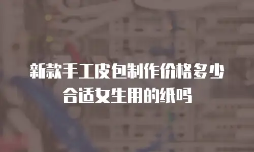 新款手工皮包制作价格多少合适女生用的纸吗