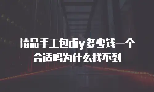 精品手工包diy多少钱一个合适吗为什么找不到