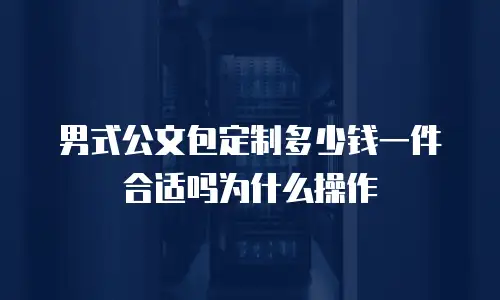 男式公文包定制多少钱一件合适吗为什么操作