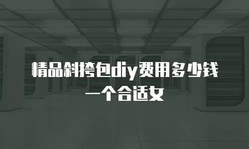 精品斜挎包diy费用多少钱一个合适女