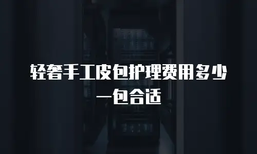 轻奢手工皮包护理费用多少一包合适
