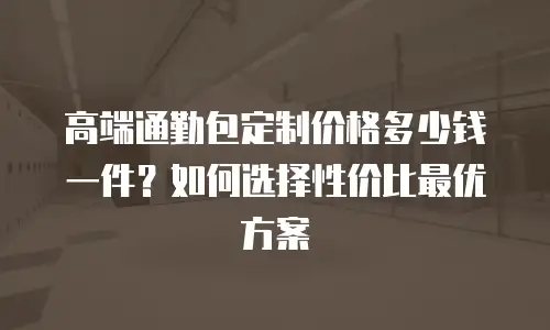 高端通勤包定制价格多少钱一件？如何选择性价比最优方案