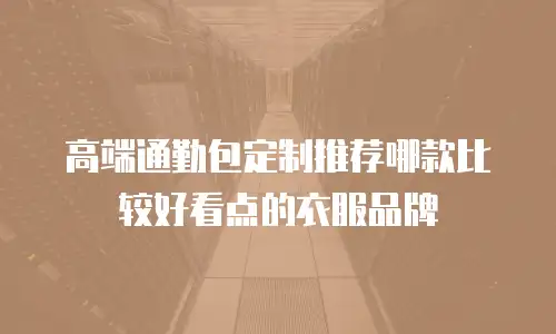 高端通勤包定制推荐哪款比较好看点的衣服品牌