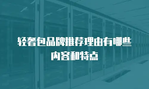 轻奢包品牌推荐理由有哪些内容和特点