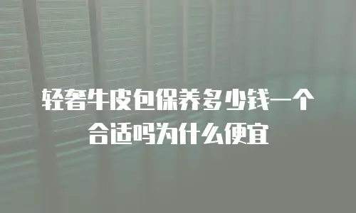 轻奢牛皮包保养多少钱一个合适吗为什么便宜