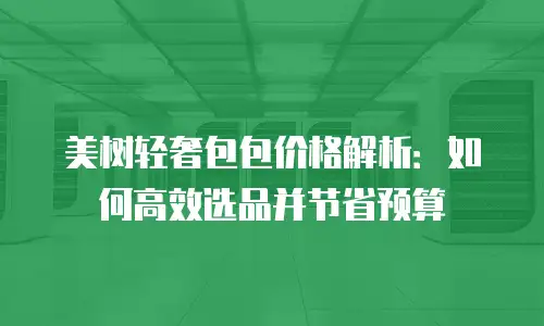 美树轻奢包包价格解析：如何高效选品并节省预算