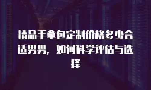 精品手拿包定制价格多少合适男男，如何科学评估与选择