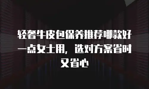 轻奢牛皮包保养推荐哪款好一点女士用，选对方案省时又省心