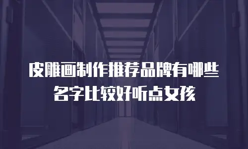 皮雕画制作推荐品牌有哪些名字比较好听点女孩