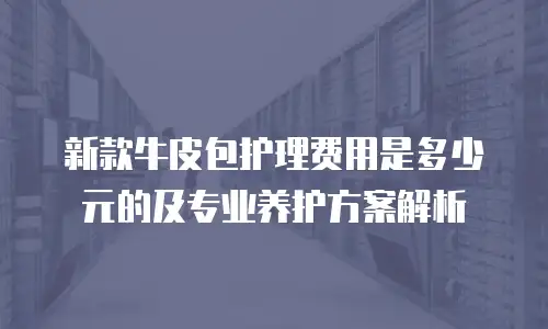 新款牛皮包护理费用是多少元的及专业养护方案解析