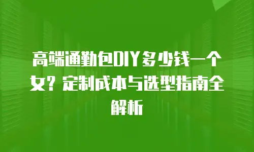 高端通勤包DIY多少钱一个女？定制成本与选型指南全解析