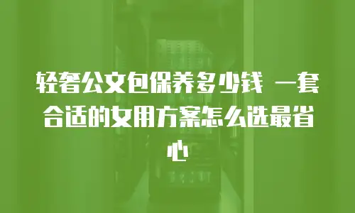 轻奢公文包保养多少钱 一套合适的女用方案怎么选最省心