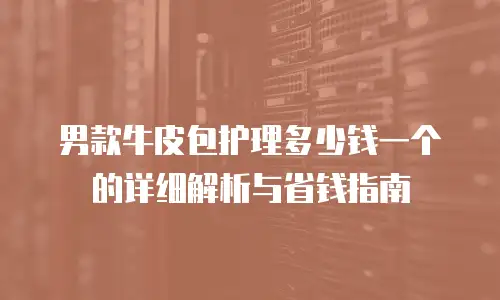 男款牛皮包护理多少钱一个的详细解析与省钱指南