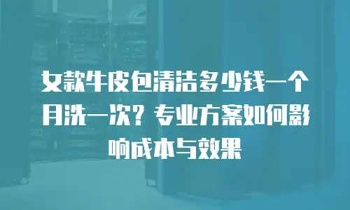 女款牛皮包清洁多少钱一个月洗一次？专业方案如何影响成本与效果