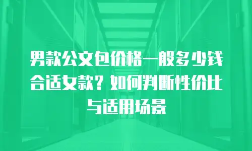 男款公文包价格一般多少钱合适女款？如何判断性价比与适用场景
