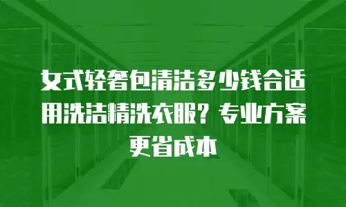 女式轻奢包清洁多少钱合适用洗洁精洗衣服？专业方案更省成本