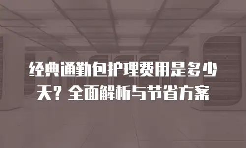 经典通勤包护理费用是多少天？全面解析与节省方案