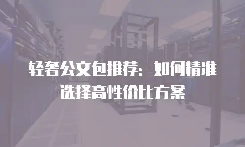 轻奢公文包推荐：如何精准选择高性价比方案