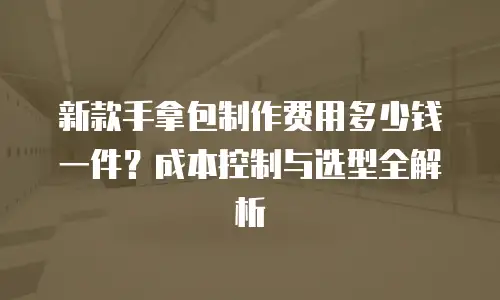新款手拿包制作费用多少钱一件？成本控制与选型全解析