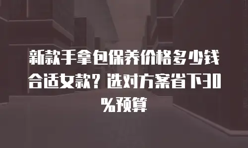 新款手拿包保养价格多少钱合适女款？选对方案省下30%预算