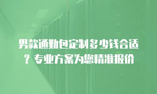 男款通勤包定制多少钱合适？专业方案为您精准报价
