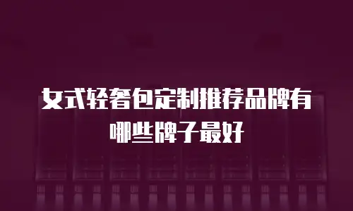 女式轻奢包定制推荐品牌有哪些牌子最好