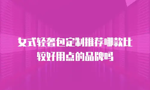 女式轻奢包定制推荐哪款比较好用点的品牌吗
