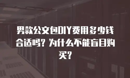 男款公文包DIY费用多少钱合适吗？为什么不能盲目购买？