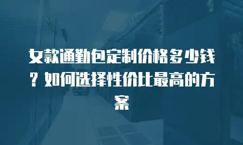 女款通勤包定制价格多少钱？如何选择性价比最高的方案