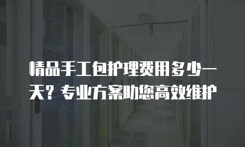 精品手工包护理费用多少一天？专业方案助您高效维护