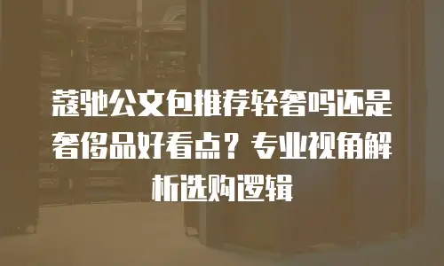 蔻驰公文包推荐轻奢吗还是奢侈品好看点？专业视角解析选购逻辑