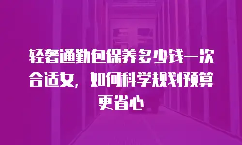 轻奢通勤包保养多少钱一次合适女，如何科学规划预算更省心