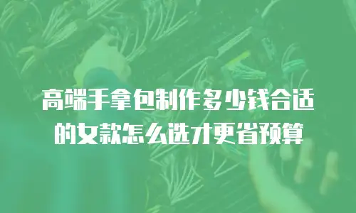 高端手拿包制作多少钱合适的女款怎么选才更省预算