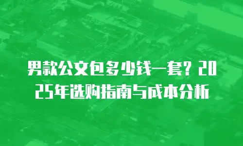 男款公文包多少钱一套？2025年选购指南与成本分析