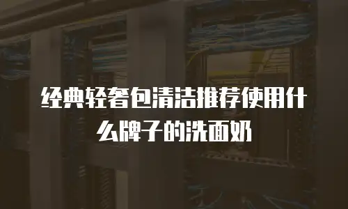 经典轻奢包清洁推荐使用什么牌子的洗面奶