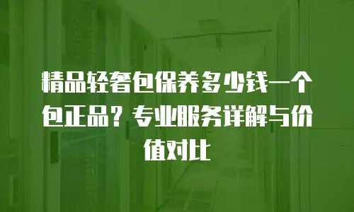 精品轻奢包保养多少钱一个包正品？专业服务详解与价值对比